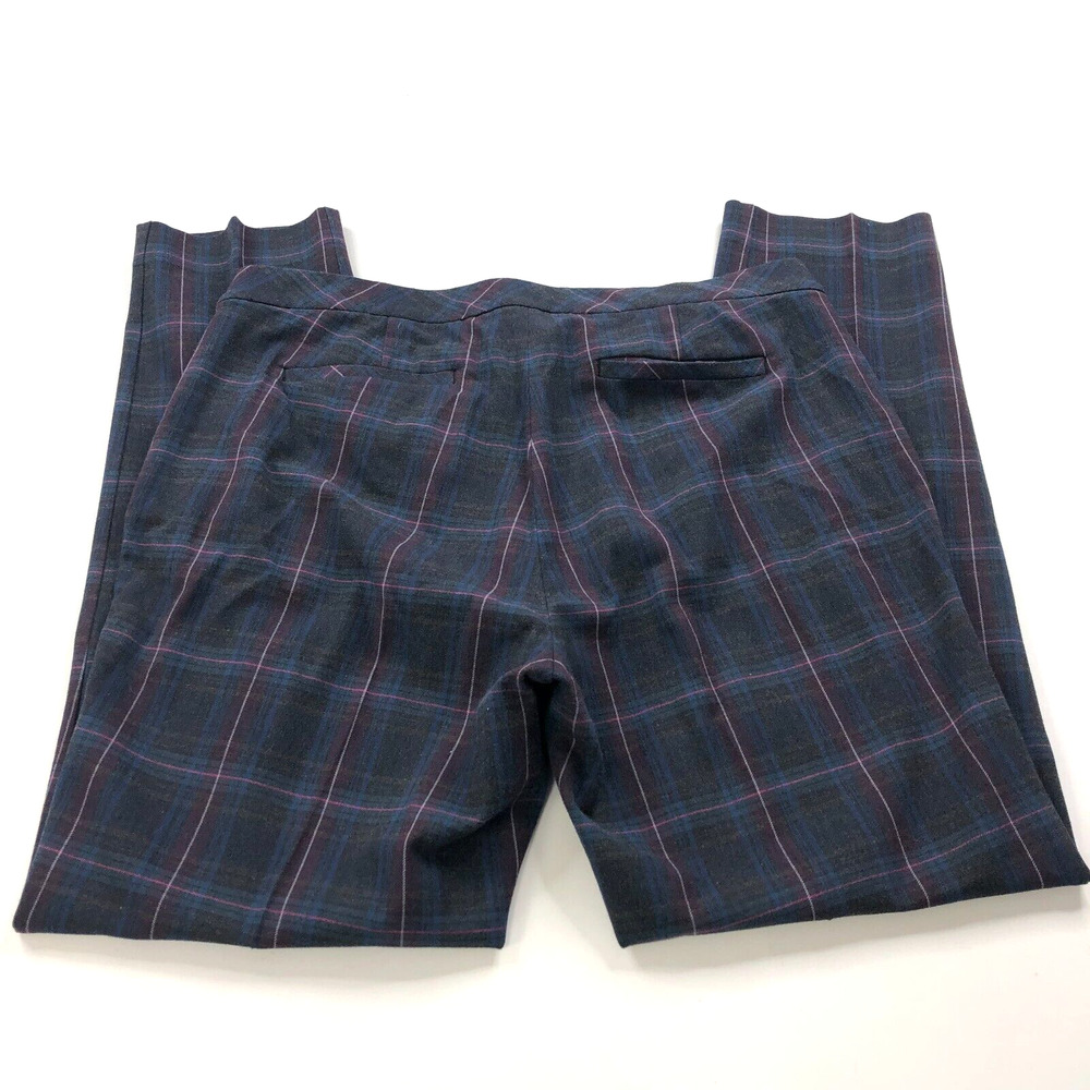 J.Jill Premium Bi-Stretch 14 TALL (Fit 34W 30L) Cotton Rayon Mid Rise Plaid Pant